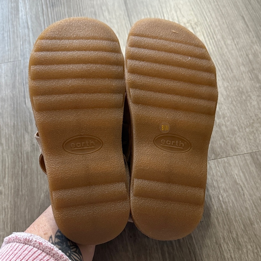 Earth Tan Suede Sandals - Picture 7 of 9